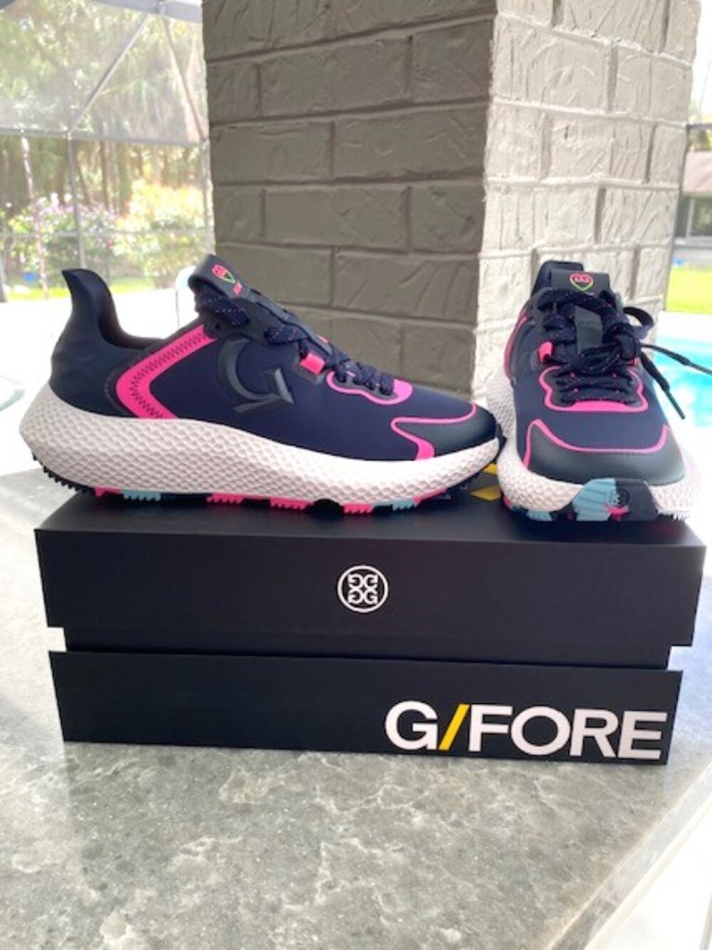 G/FORE Women's Golf Shoe MG4X2 Debossed Cross Trainer Blue Size 8 - Picture 2 of 9